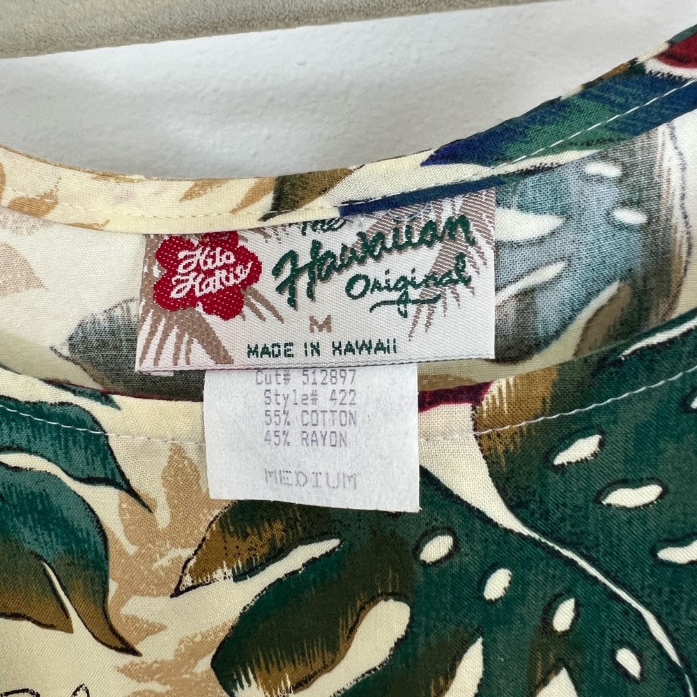 THE HAWAIIAN ORIGINAL Vintage Hilo Hattie Womens Dress Size M Long Botanical USA - Picture 3 of 9